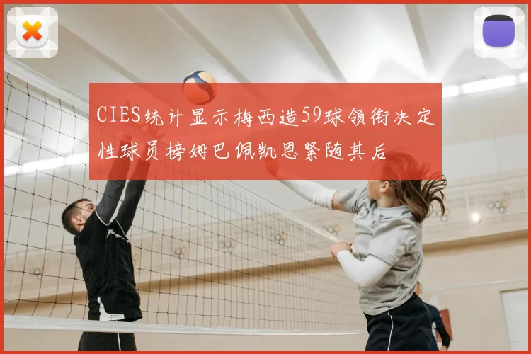 CIES统计显示梅西造59球领衔决定性球员榜姆巴佩凯恩紧随其后