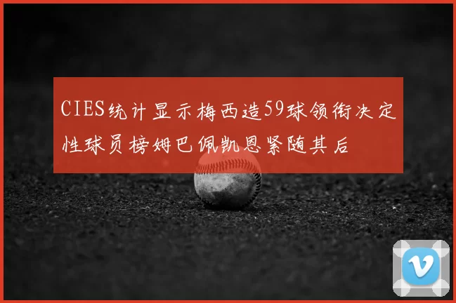 CIES统计显示梅西造59球领衔决定性球员榜姆巴佩凯恩紧随其后